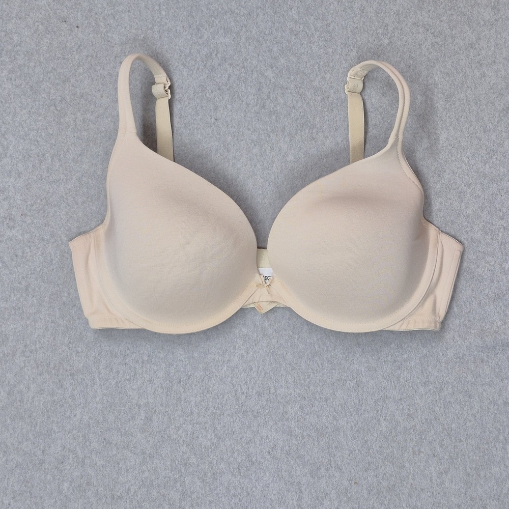 Cacique Women Bra 40DDD Beige PLUNGE T Shirt Underwired Adjustable Straps